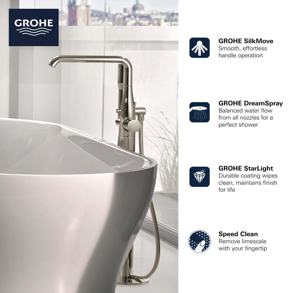 GROHE Brushed Nickel Single Handle Tub Faucet (Trim Only) 
