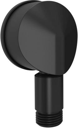 Metal Wall Supply Elbow in Matte Black