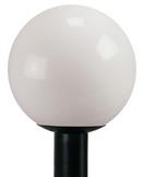 75W 1-Light Incandescent Medium E-26 Polycarbonate Opal Globe Post Top Fixture in Black