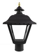 60W 1-Light Incandescent Medium E-26 Base Plastic Ceiling Post Lamp in Black