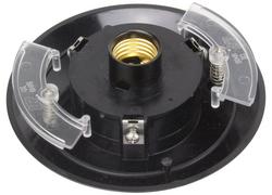 60W 1-Light Incandescent Medium E-26 Polycarbonate Post Top Fitter in Black