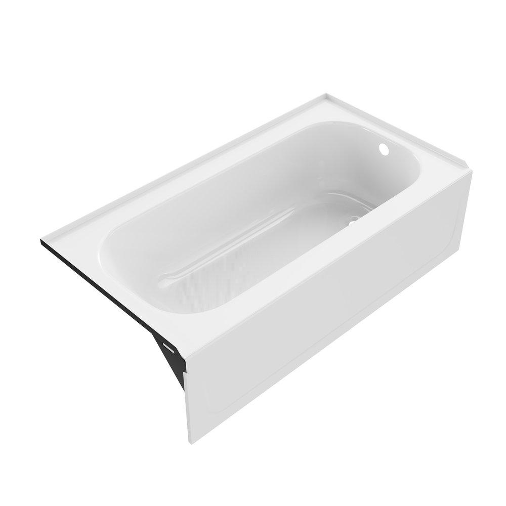 PROFLO&reg; White 60 x 32 in. Soaker Alcove Bathtub with Right Drain 
