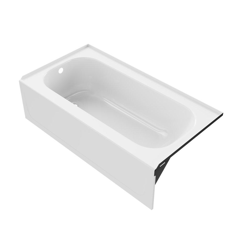 PROFLO&reg; White 60 x 32 in. Soaker Alcove Bathtub with Left Drain 