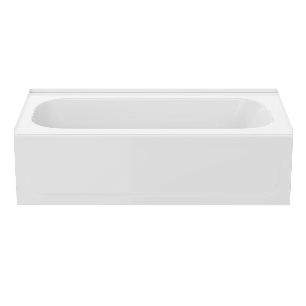 PROFLO&reg; White 60 x 32 in. Soaker Alcove Bathtub with Left Drain 