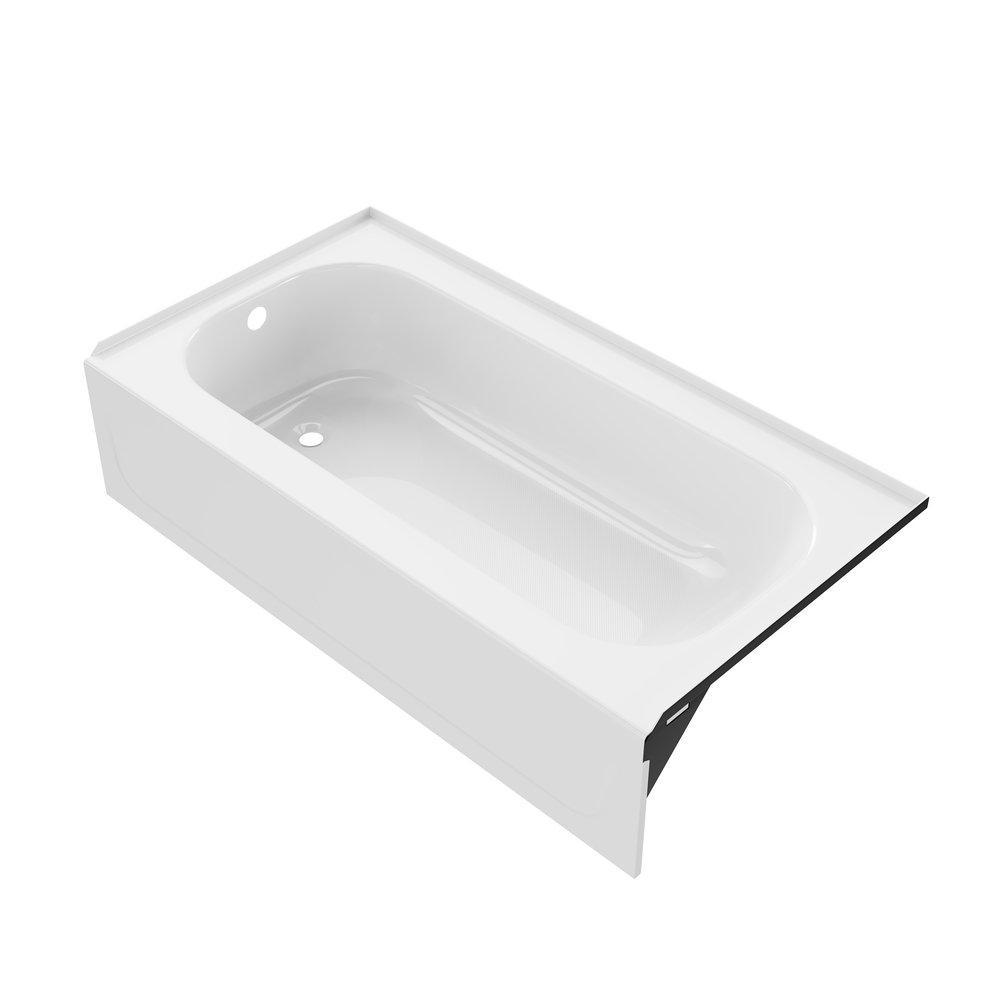 PROFLO&reg; White 60 x 32 in. Soaker Alcove Bathtub with Left Drain 