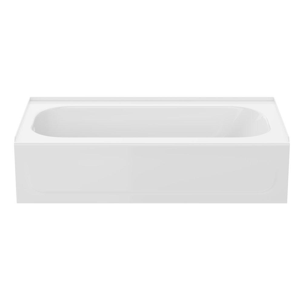 PROFLO&reg; White 60 x 32 in. Soaker Alcove Bathtub with Left Drain 