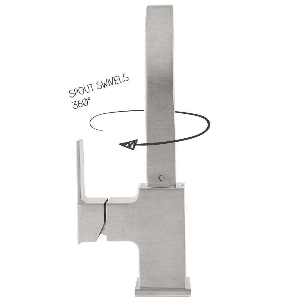 Pfister Matte Black Single Handle Pull Out Kitchen Faucet 