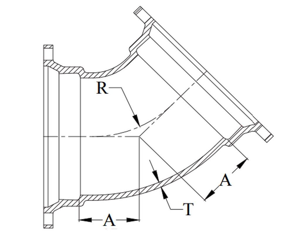 DOM 36 MJ C153 45 BEND Z/PLT L/A 