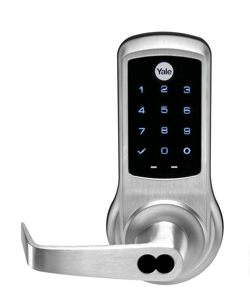 Yale Security Satin Chrome 1-3/4 in. Grade 1 Touch Screen Keypad Electronic Keyless Lock 