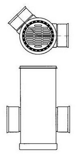 18 in. x 10 ft. Ductile Iron and Plastic Catch Basin Drain with Round Grate