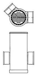 24 in. x 5 ft. Ductile Iron and Plastic Catch Basin Drain with Round Grate