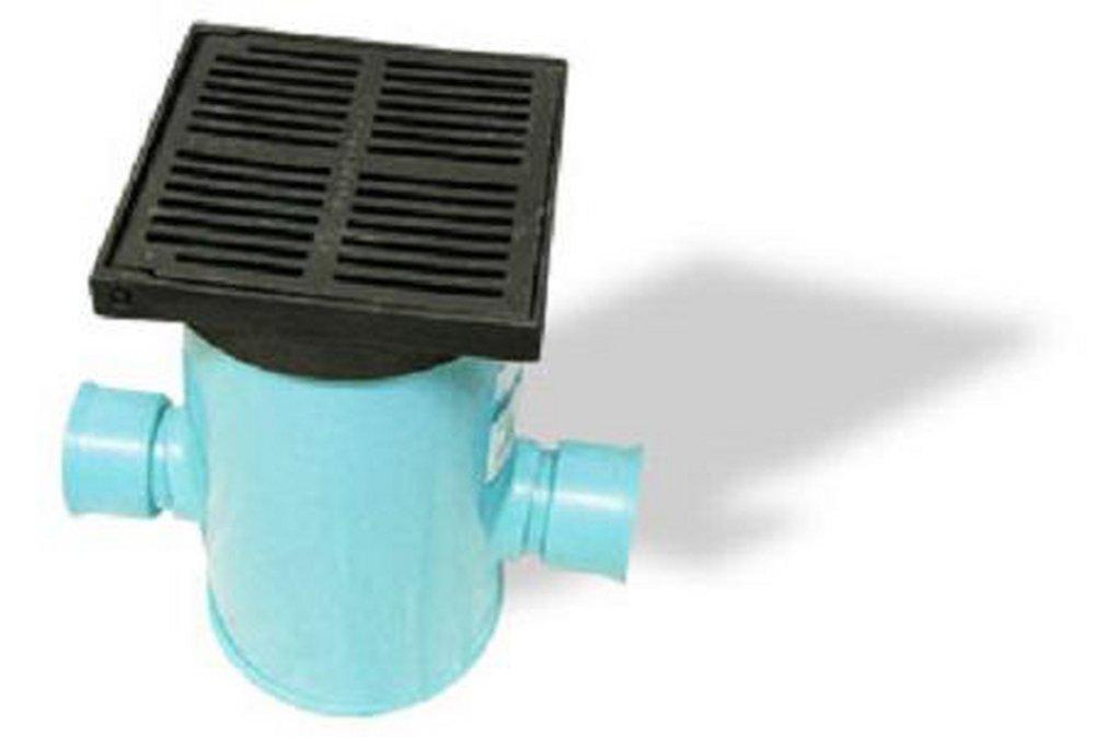 Nyloplast America 10 in. Ductile Iron and Plastic Catch Basin Drain with Round Grate 