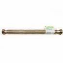 3/8 x 1/2 x 16 in. Compression x FIP Braided 304 Stainless Steel Faucet Connector with Angle Stop