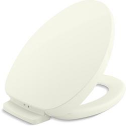 Elongated Closed Front Toilet Seat in Biscuit