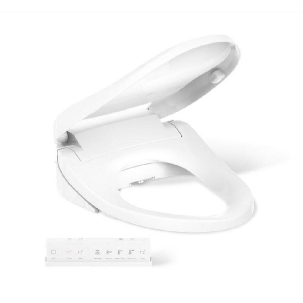 KOHLER White Elongated Closed Front with Cover Toilet Seat 