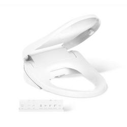 Elongated Closed Front Bidet Toilet Seat in White