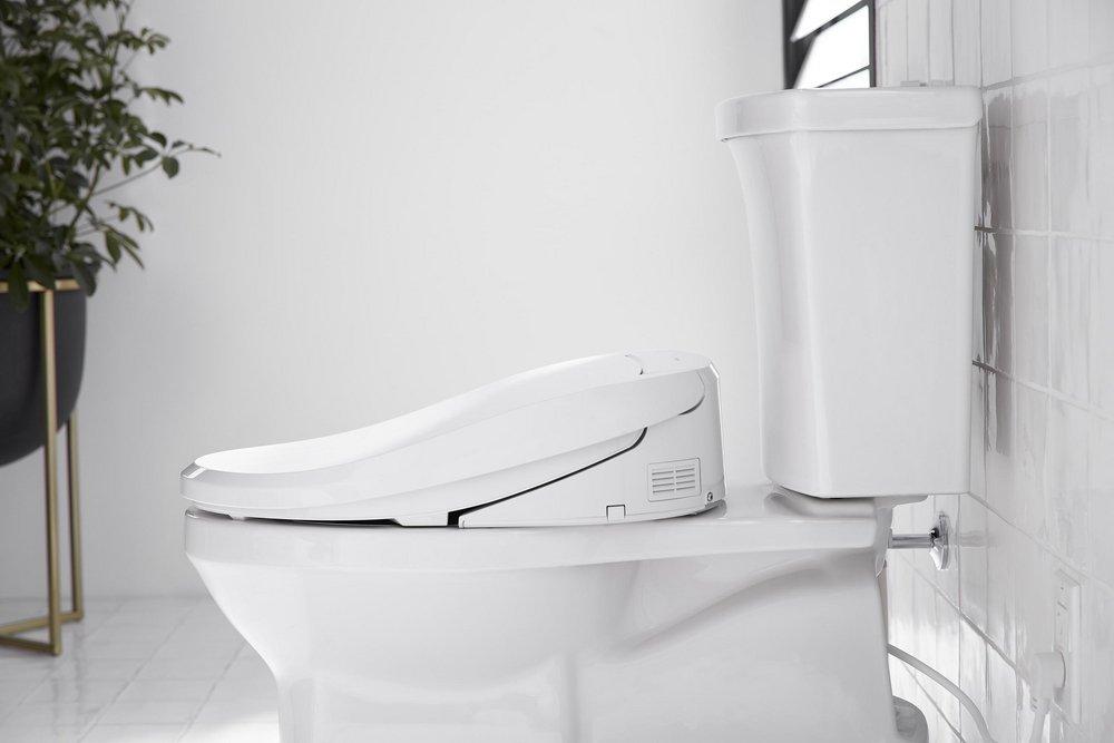KOHLER White Elongated Closed Front with Cover Toilet Seat 