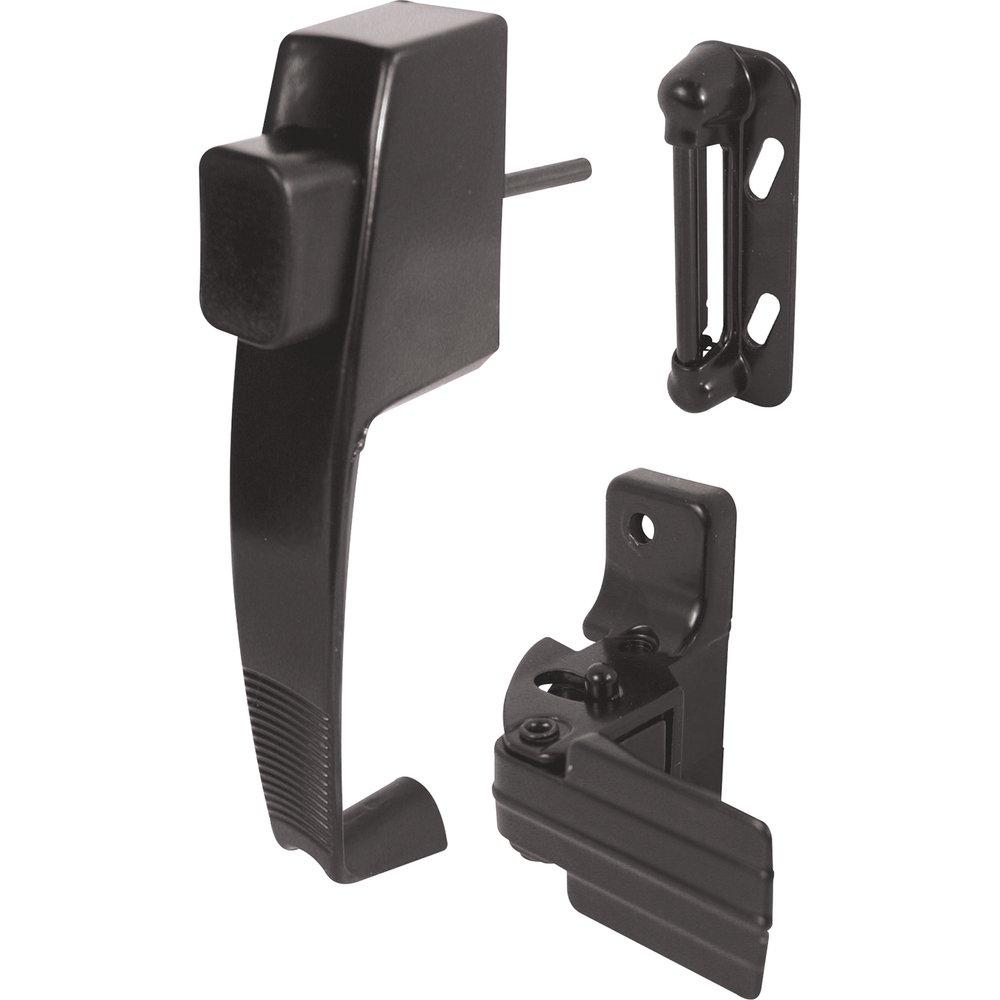 Black Push-Button Latch with Tie Down 