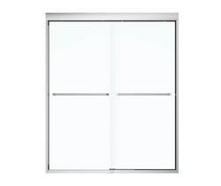 71 x 59 in. Semi-Framed Sliding Shower Door in Polished Chrome