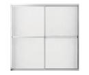 Maax US Polished Chrome 57-3/8 x 59-1/2 in. Rain Textured Glass Deluxe Framed Bypass Door for Alcove Tub or Tub Showers 