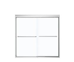 57 x 59 in. Semi-Framed Sliding Shower Door in Polished Chrome