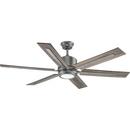 17-1/8 in. 17W 6-Blade Ceiling Fan with 60 in. Blade Span and LED Light in Antique Nickel