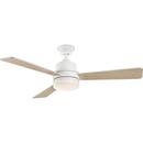 Progress Lighting White 52 in. 17W 3-blade 1-Light Ceiling Fan 