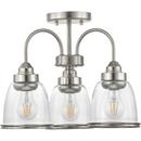 Progress Lighting Brushed Nickel BN 3 60W MED CEIL LGHT *SALUDA 