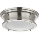12-3/4 in. 17W 1-Light LED Flush Mount Ceiling Fixture in Brushed Nickel