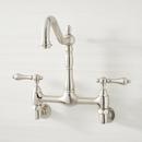 Signature Hardware Brushed Nickel Two Handle Bridge Kitchen Faucet 