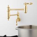 Signature Hardware Polished Brass Two Handle Lever Pot Filler 