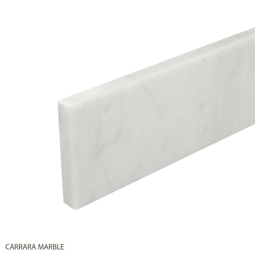 Signature Hardware Carrara Marble Vanity Backsplash 