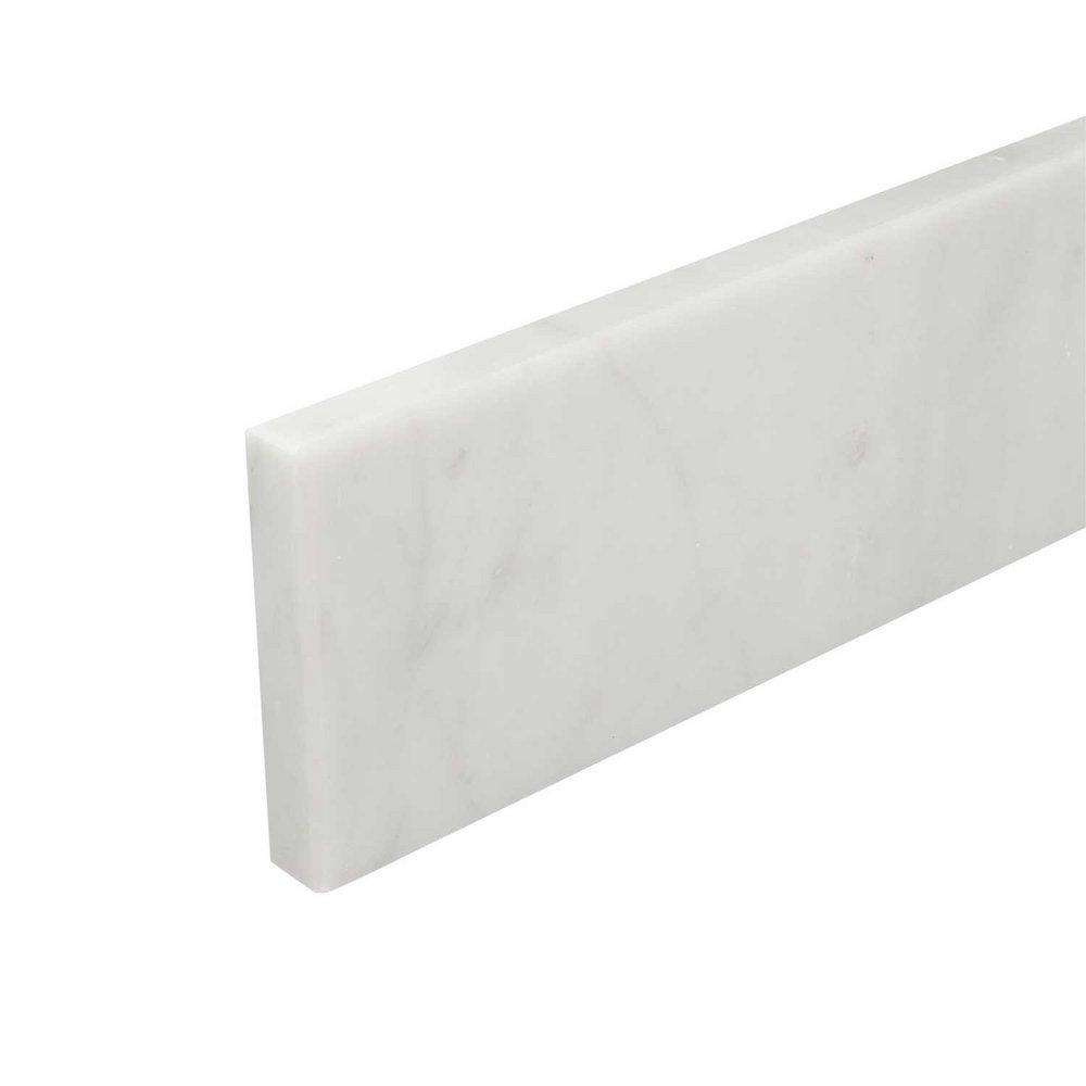 Signature Hardware Polished Carrara 37 in. Marble Backsplash 