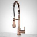 Single Handle Pull Down Kitchen Faucet in Antique Copper