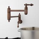 Signature Hardware Oil Rubbed Bronze Double Lever Handle Pot Filler Faucet 