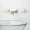 Signature Hardware Brushed Nickel Two Handle Widespread Bathroom Sink Faucet 