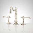 Signature Hardware Brushed Nickel Two Handle Widespread Bathroom Sink Faucet 