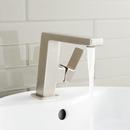 Single Handle Monoblock Bathroom Sink Faucet in Brushed Nickel