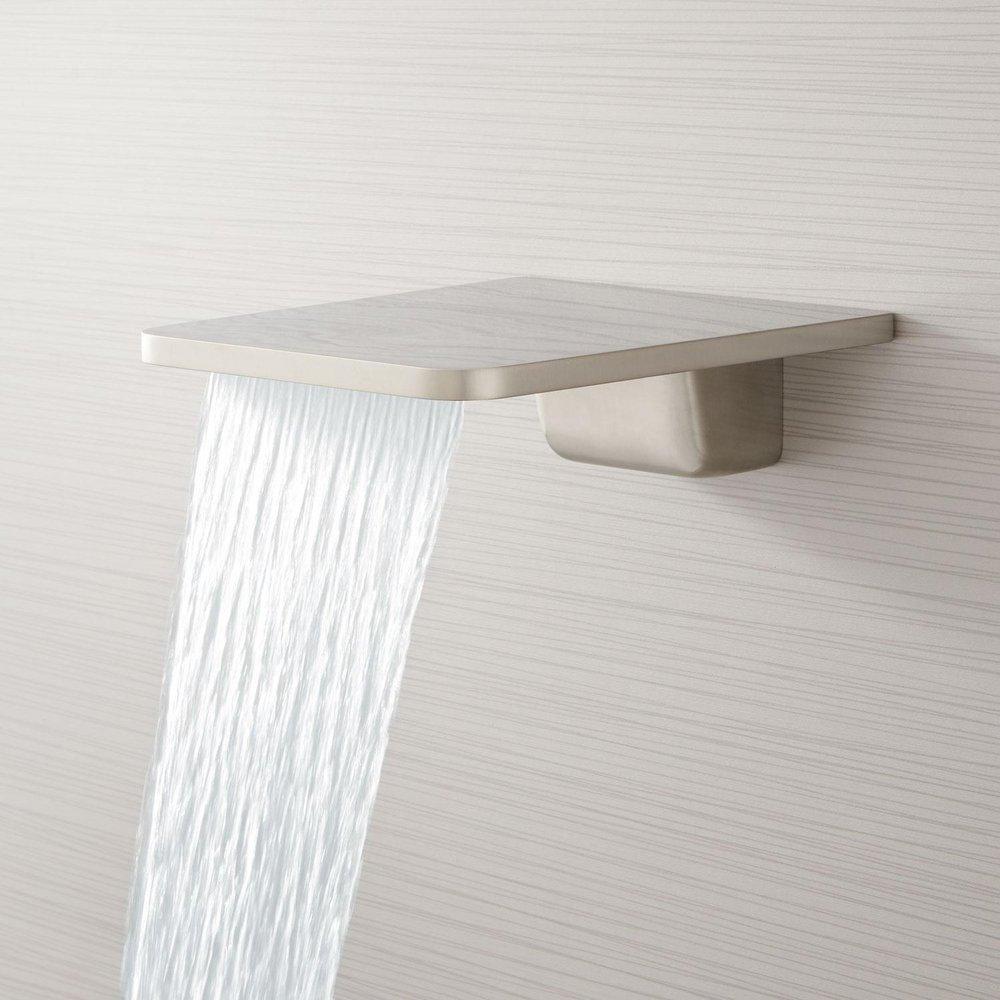 Signature Hardware Brushed Nickel Brass Tub Spout 