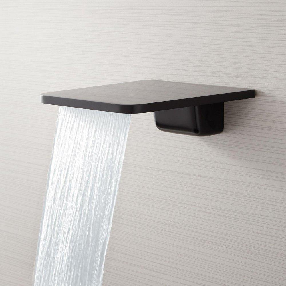 Signature Hardware Black Brass Tub Spout 