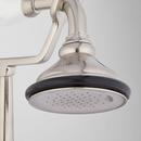 Signature Hardware Brushed Nickel Three Handle Wall Mount Tub Filler with Hand Shower 