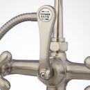 Signature Hardware Brushed Nickel Three Handle Wall Mount Tub Filler with Hand Shower 