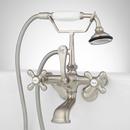 Signature Hardware Brushed Nickel Two Handle Wall Mount Filler 