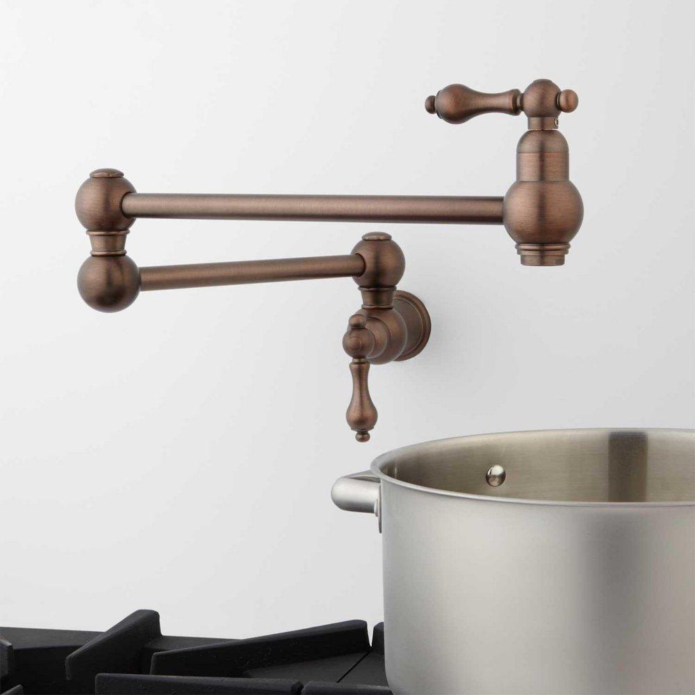 Signature Hardware Oil Rubbed Bronze Two Handle Lever Pot Filler 