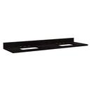 Signature Hardware Absolute Black 73 x 22 in. Double Bowl Granite Vanity Top 