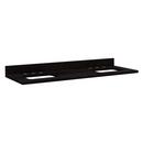Signature Hardware Absolute Black 61 x 22 in. Double Bowl Granite Vanity Top 