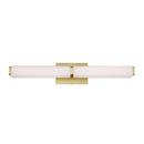 38W 1-Light LED Vanity Fixture in Brushed Brass