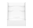 Aquatic White 31-1/4 x 60 in. Tub & Shower Unit with Left Drain 