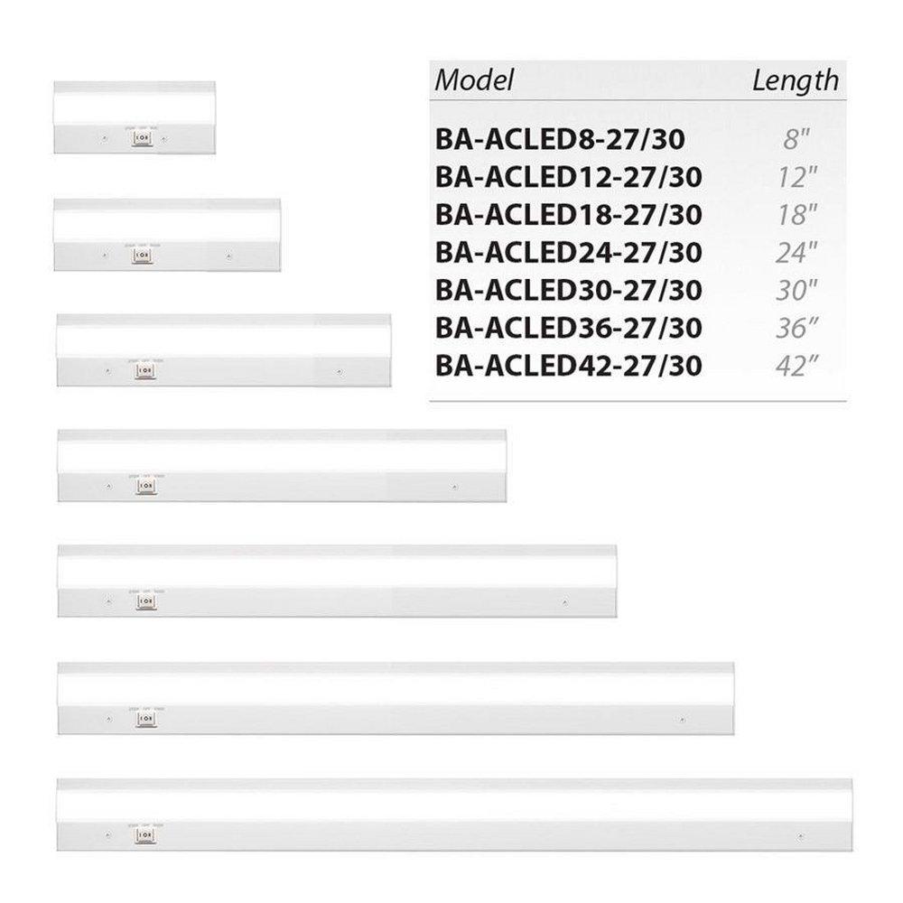 WAC Lighting White 18 in. 10W 1-Light LED Color Option Light Bar 