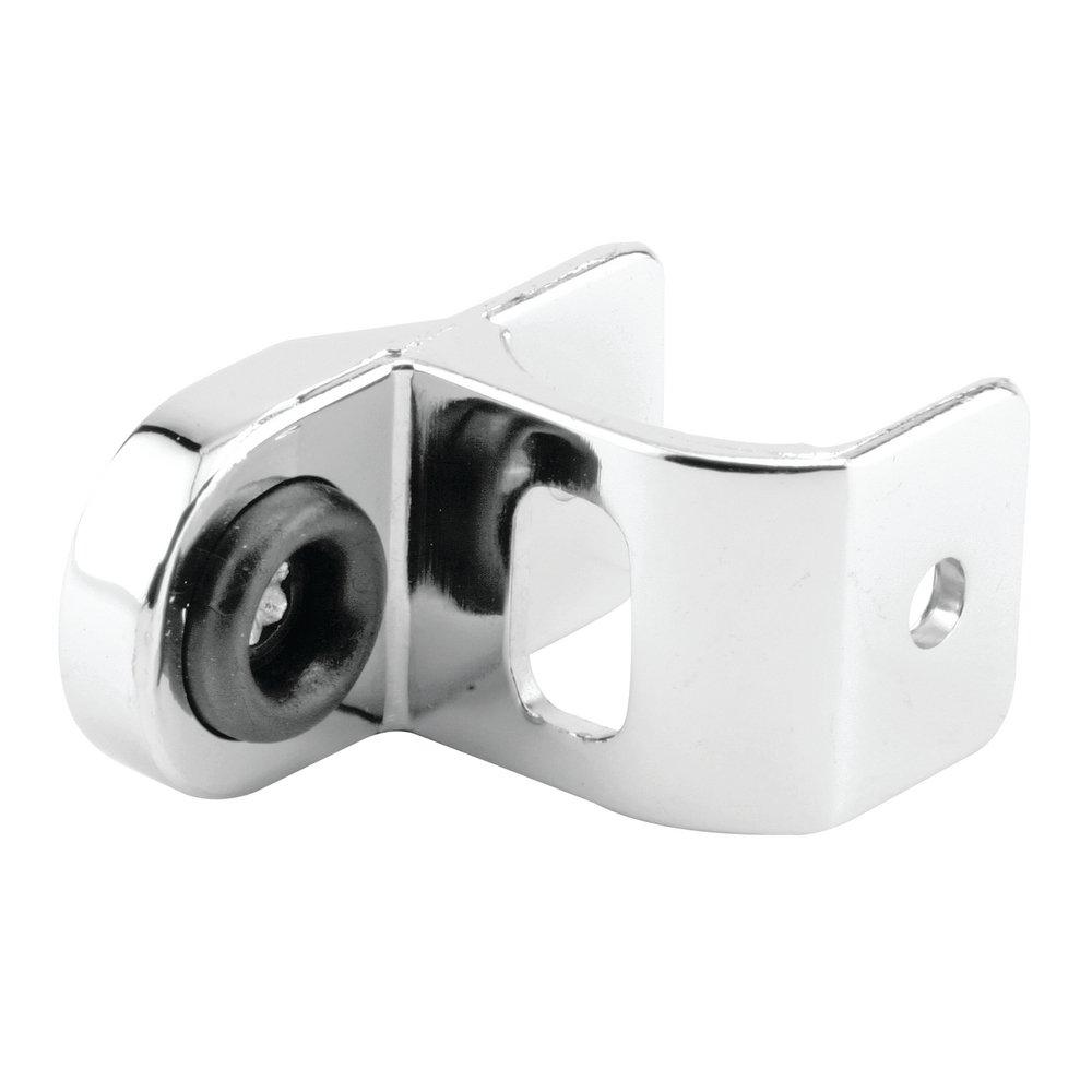 Chrome In or Outswing Strike and Keeper for Concealed Latch with Round Bolt 